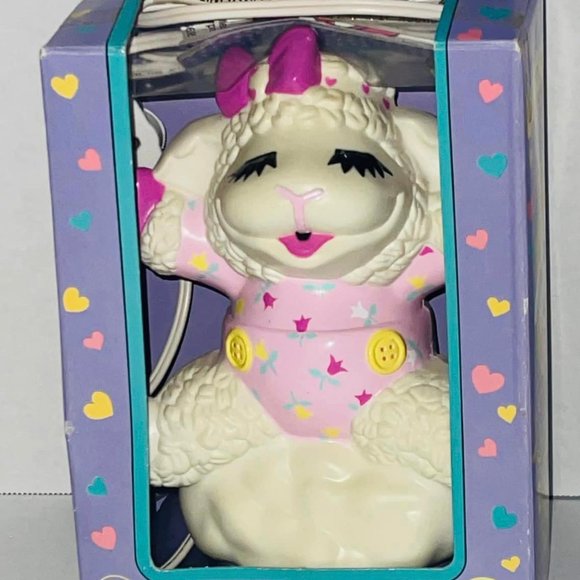 VINTAGE Baby Lamb Chop & Friends 1993 soft glow bedside light  10"  &  6" New - Picture 4 of 9